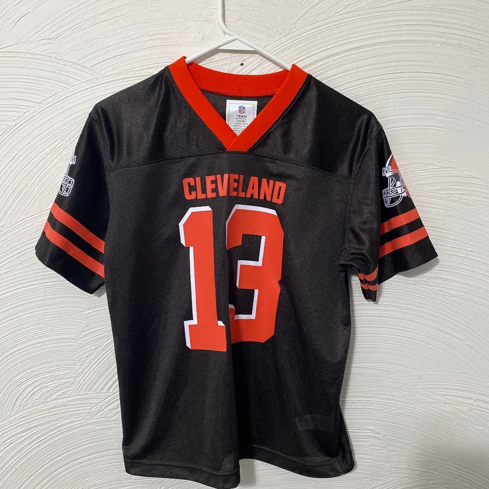 Odell Beckham Jr Youth boys Cleveland browns large NFL jersey 12/14 brown orange